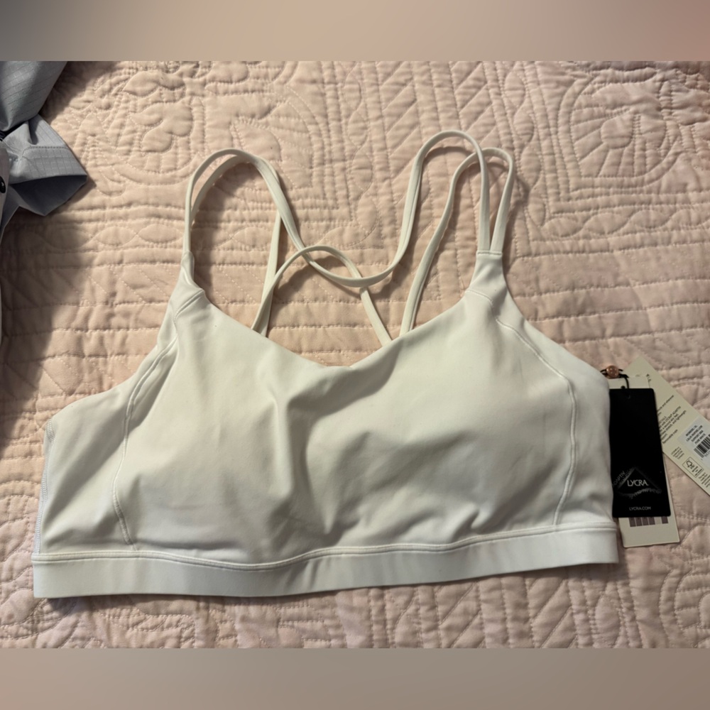 CALIA by Carrie Underwood Cream Strappy Bralette
